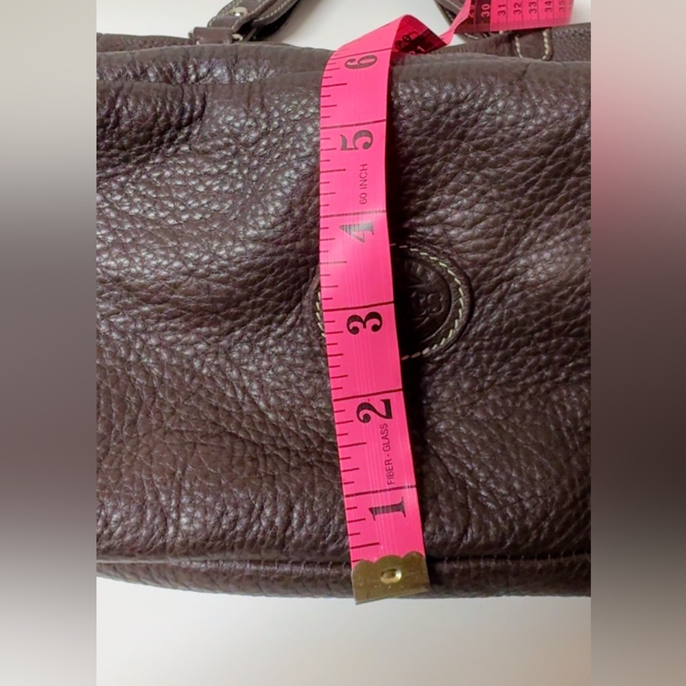 VINTAGE ROOTS VILLAGE TRIBE TOTE HOBO SHOULDER BAG BROWN PEBBLE LEATHER - Picture 15 of 16